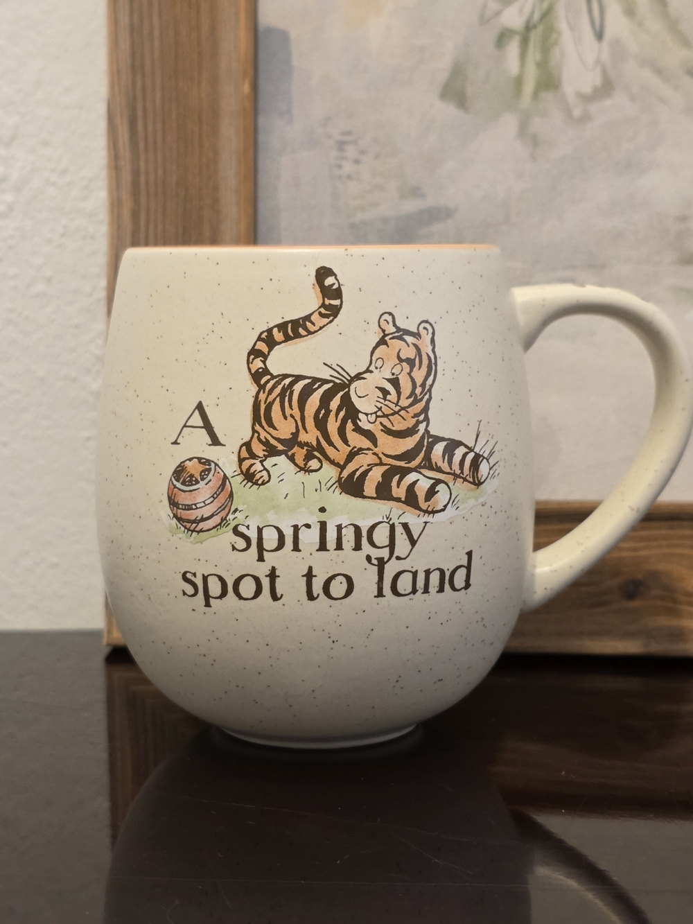 Disney Winnie The Pooh Cream Tigger Coffee Mug - 'A springy spot to land'